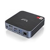 Mini PC AMD, NiPoGi AM02 8GB DDR4 128GB SSD Mini Computer, Windows 10 Pro Mini Desktop PC mit AMD Athlon 300U, DP+HDMI 4K UHD, Dual Band-WLAN Kleiner PC für Light Gaming, Home Office,Business,Bildung