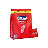 Durex Gefühlsecht Classic Kondome - Hauchzart für intensives Empfinden - Großpackung, 1 x 40 S