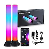 MasYosh 2er Set Smart LED Lightbar, 2er Set RGB Farbwechsel-Lichtleisten, Bluetooth LED-TV-Hintergrundbeleuchtung mit 4 Modi und Musik-Sync-Modi LED Lampe für Spiele, Filme, PC, TV, Raumdek