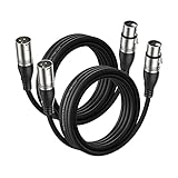 XLR Kabel EBXYA Mikrofonkabel 3M 2er Pack - Premium 3-Pin symmetrischer XLR Stecker auf Buchse Mikrofonkabel DMX Kabel XLR Patchkab