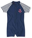 Playshoes Jungen Schwimmanzug Badebekleidung UV Schutz- Maritime, marineblau/weiß, 98/104 (2-3 Jahre), 460111