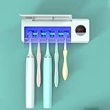 DSHOW UV-Zahnbürste für Badezimmer-Zahnbürste, Wandmontage, Sterilisator, Aufladung 2000 mAh, Stoppuhrfunktion, Organizer für Zahnbü