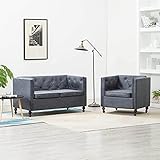 MUSEVANE Chesterfield Sofa-Set 2-TLG. Stoffpolsterung G