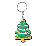 LITING Karikatur Sankt Schlüsselanhänger PVC Weich-PVC-Beutel-Anhänger-Verzierung Werbegeschenk-Schlüsselring Punkt (Color : G)
