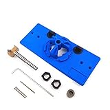 Holzbearbeitungswerkzeuge 35mm Schalen-Art Scharnier Jig Bohren Bohrführung Holzschneider Carpenter Locher Locator Holzbearbeitung DIY Tools für Zuhause (Color : Blue)