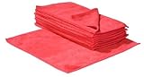 SBS Mikrofaser-Reinigungstücher - 30 x 30 cm - Rot - 10 Stück