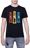 Strahl Mir Hoch Scotty Beleuchtet T-Shirt Herren Kurzarm Schwarz Men Black Tee L