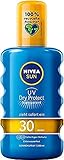 NIVEA SUN UV Dry Protect Sport Sonnenspray LSF 30 (200 ml), 100% transparenter Sonnenschutz, schweißresistente & extra wasserfeste S