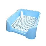 HUFFGOUT Große Wurf Box Clean Wurf Box Tragbare Haustier Toilettenschale Training Pad Halter mit Zaun Hund Töpfchen Wurf Box