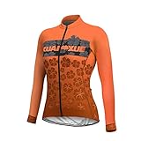 UGLY FROG Sports Wear Winter Fleece Damen Langarm Shirt Radtrikot Radsportbekleidung Outdoor Sports Slim Fit Full Zip M
