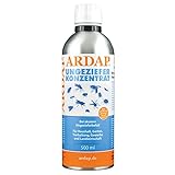 ARDAP Ungeziefer Konzentrat 500 ml - Zur Herstellung von bis zu 50 Liter Ungezieferspray gegen Fliegen, Stechfliegen, Motten, Mücken, Wespen, Silberfische, Bettw
