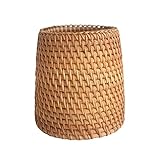 rebirthsame Stiftehalter Rattan Essstäbchen Tube Stifthalter Multifunktions Schreibwaren Aufbewahrungsbox Tragbar Stifthalter Schreibtisch Organizer Box Schreibw