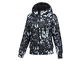 adidas Damen Jacke Cosy Bomber All Over Print, Schwarz/Blau, XS, AA1775