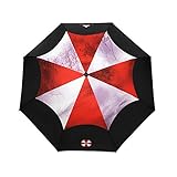 LTHTX Creative Resident Zombie Evil Style Regenschirm Mode Männer Faltbar Automatik Regenschirme Regen Schwarz Beschichtung S