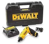 DeWalt Akku-Knickschrauber (7.2 V, 1.0Ah, Zwei-Positions-Handgriff (Pistolengriff und Stabgriff), 16-stufiges Drehmoment, Diodenring mit zwei LEDs, inkl. zwei Li-Ion Akkus, Schnellladegerät und Transportkoffer), DCF680G2