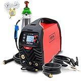 SET Ideal™ Tecno MIG 205 MIG/MAG WIG 3in1 Inverter Schweißgerät 200A Synergie Schweißmaschine+ Zylinder von ar/co2 und Reduzierstück Ar/Co2