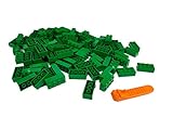 LEGO Classic. 100 Stück 2x4 Steine (3001) mit Steinetrenner (Grün)