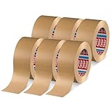 tesa Papier Standard, braun 50m:50mm, weiß, 50mm braun (6 Stück)
