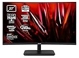 Acer ED270X Gaming Monitor 27 Zoll (69 cm Bildschirm) Full HD, 240Hz, 1ms (VRB), 2xHDMI 2.0, DP 1.2, DP AdaptiveSync, HDMI VRR