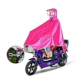 DHWWXDL Motorrad Wasserdichter Poncho Strapazierfähiger Oxford-Stoff Roller Regen Poncho Fahrrad Regen Cape Motorrad Anti-Fog Regenbekleidung Abdeckung Mit Spieg