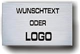 Unbekannt gummielastische Armbinde Bedruckt mit IHREM INDIVIDUELLEM Text (Farbe Weiss)