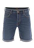 Lee Herren Jeans Short Regular Fit Kurze Stretch Shorts Baumwolle Bermuda Sommer Hose Blau w34, Bright Blue (L73esgjz), 34