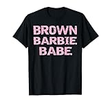 Braun-Barbie-Babe-Grafik im Used-Look T-S