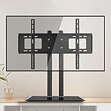 DDFFQ TV-Ständer, Dickere Platte Fernseher Standfuß, Seitliches Anti-Release-Baffle-Design, TV Standfuss Mit Gehärtetem Glassockel, Passend Für 40-70 Zoll F