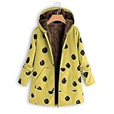 WAQD Women Vintage Overcoats Coat Winter Warm Hooded Zipper Long Sleeve Thick Coat Elegant Jacket Ladies Casual Outerwear Kapuzenjacke Plüschjacke Übergangsjacke Kapuze Sweatjacke Hoodie Cardig