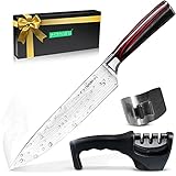 Nayyf-Fu Kochmesser Set | Küchenmesser mit Messerschärfer, Handschuh & Fingerschutz | Profi Messerset mit ergonomischem Griff | ultrascharf & einzigartig