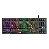 MARSGAMING MKTKLES rote RGB 8-Effekt H-mechanische TastaturAntighostingSpanisch, sp