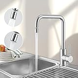 Homelody Wasserhahn Küche, 360° drehbar Küchenarmatur, 2 Strahlarten Spülbecken Armatur, Hochdruck Einhebelmischer Spültischarmatur, Mischbatterie für Küche C