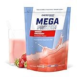 Energybody Mega Protein „Erdbeer“ 500 g / Mehrkomponenten Protein mit Casein Whey Mix als Eiweißshake / Eiweisspulver ohne Aspartam/ Protein-Pulver / 20