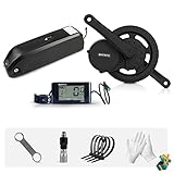 BAFANG E-Bike Umbausatz Motorkit 250W 36V 48V mit Akku für Mountainbike, Rennrad, wasserdichter Mittelmotor BBS01 Drehmomentsensor Pedelec DIY Elektrofahrrad Umbau für Damen und H