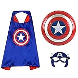 Captain America Schild Set, für Kinder Jungen-Kostüm-Zubehör, Geschenke für Kinder-Karneval & Mottoparty Cosplay Kostüm Requisiten B