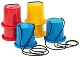 Betzold Sport - Topfstelzen-Set 3 Paar Kinderstelzen Kunststoff Becher-Stelzen L