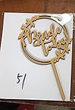 Cake Topper Personalisierte Kranz Kuchendekoration Elegante Acryl Hochzeitsdekoration Für Braut Brautdusche Junggesellenabschied Feiern Sie Abschied Von Singles (Gold)
