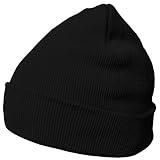 DonDon Wintermütze Mütze warm klassisches Design modern und weich schw