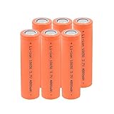 Jdttngp 3.7v 4800mah 18650 Lithium Li-Ion Batterien, Wiederaufladbare Batterie für Taschenlampe Mikrofonradio 6PCS