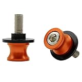 Universal CNC Aluminium Ständeraufnahme M10*1,25 Bobbins Montageständer für ZX6R ZX10R Z750 Z1000 Z1000SX ER6N ER6F Ninja 250 300 (Orange)