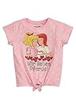 Bibi und Tina Kinder Mädchen T-Shirt Oberteil Kurzarm rosa Weiss-gepunktet (128)