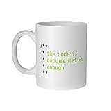 getDigital The Code is Documentation Enough Kaffeebecher-Perfekte Kaffeetasse für Programmierer, IT Admins, Informatiker und Computer Geeks-300 ml, Keramik, Weiß, 1 Stück (1er Pack)