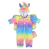 WENTS Kleid für Puppen Puppenbekleidung Einhorn Feen Outfit mit Flügeln Traumkleid Bekleidung Sommerkleid Puppenkleider Puppenkleidung Set für 18 Zoll Americal Girl D