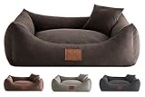 Leo4dog. Sofa Sun. 6 Größen, 4 Farben. Hundebett, Hundekissen, Hundesofa,Hundekorb. (115x90, Grau)
