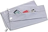 PEARL Microfaser Sporthandtuch: Mikrofaser-Sport-Handtuch mit Lehnen-Überzug und Tasche, 50 x 100 cm (Strandtuch mit integrierter Tasche)