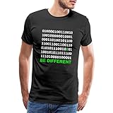 Spreadshirt Binärcode Be Different Männer Premium T-Shirt, XL, Schw