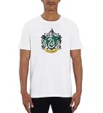 Harry Potter Slytherin Snake Crest Men's White T-S