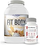 Diät shakes zum abnehmen 1kg + Fat burner 90 pills | Mit Kollagen Effektive Schlankheitsformel Mahlzeitenersatz | Protein für eine schnelle Fettverbrennung (Vanille 1kg + Fatrans)