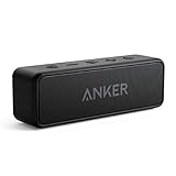 Anker SoundCore 2 Bluetooth Lautsprecher, Enormer Bass mit Dualen Bass-Treibern, 24h Akku, Verbesserter IPX7 Wasserschutz, Kabelloser Lautsprecher(Generalüberholt)