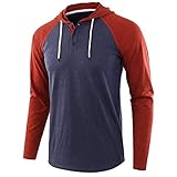 YZHJYL Herren Hoodie Pullover Mit Kapuze Sweatshirt Patchwork Top Lässiger H